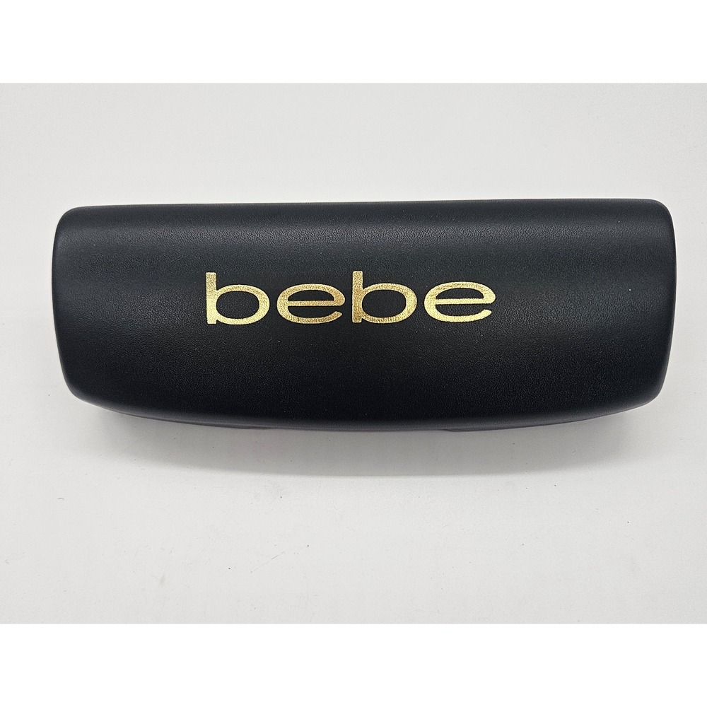 Bebe Eyeglasses Sunglasses Glasses Case Clamshell Black Gold Lettering